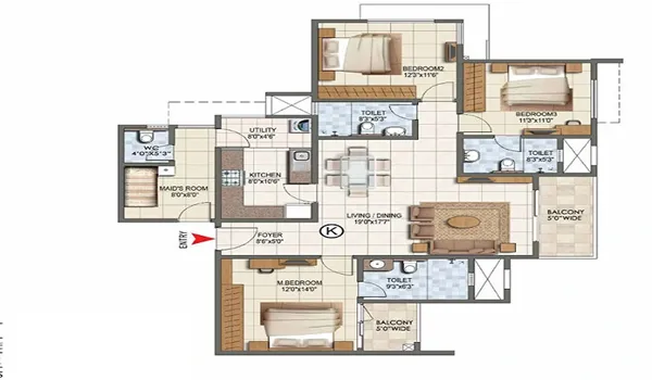 Featured Image of Godrej Verdue 2 BHK Floor Plan